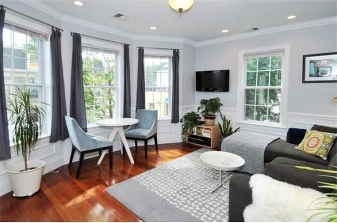 613-615 Dorchester Avenue, Unit 2 Boston, MA 02127 - Photo 2 of 12 a living room with furniture and a flat screen tv
