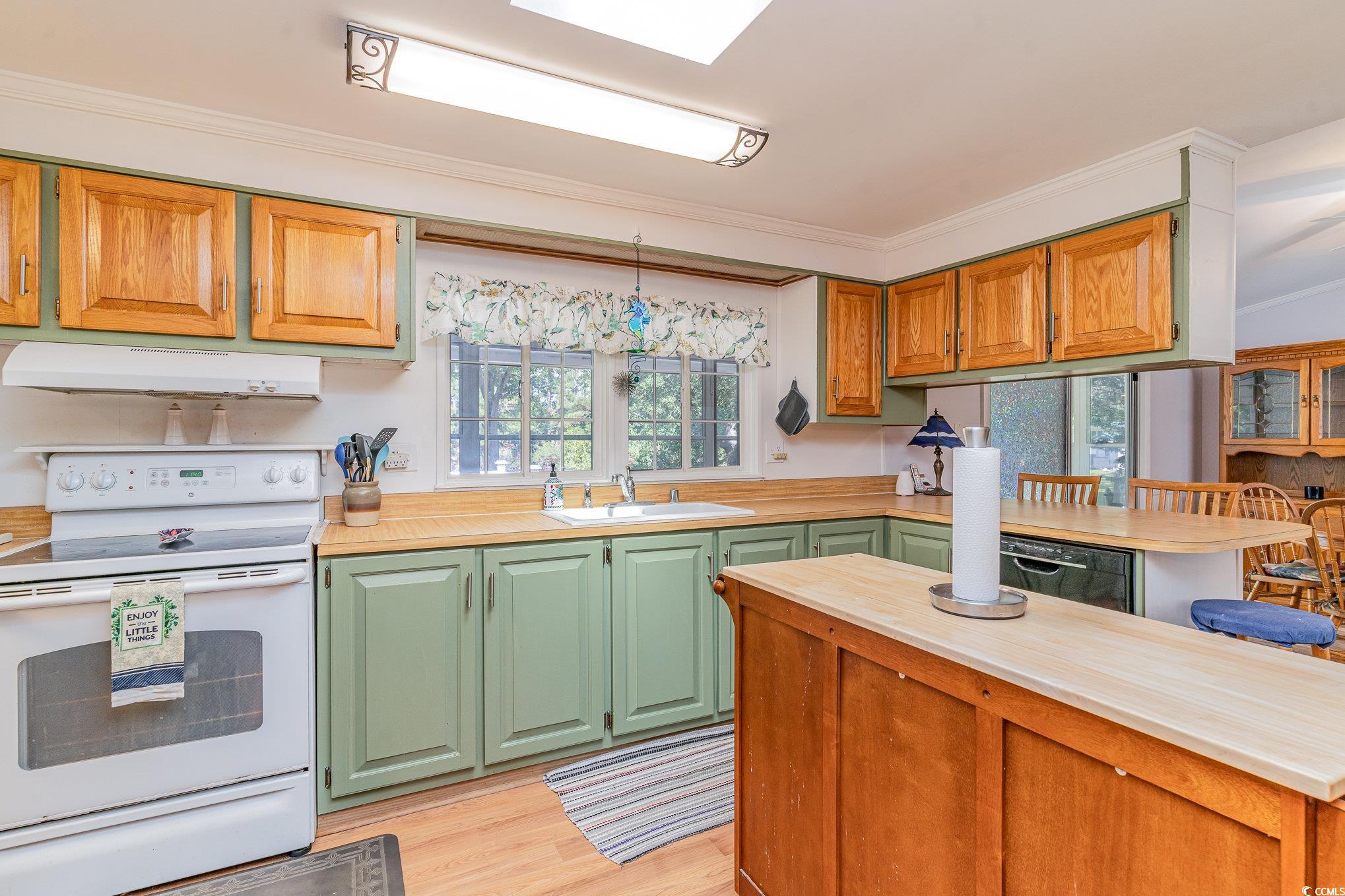 3215 Moonshadow Lane Murrells Inlet, SC 29576 - Photo 5 of 37 Kitchen with sink, ventilation hood, electric stov