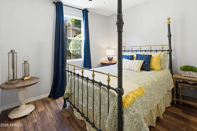 a view of balcony and wooden floor