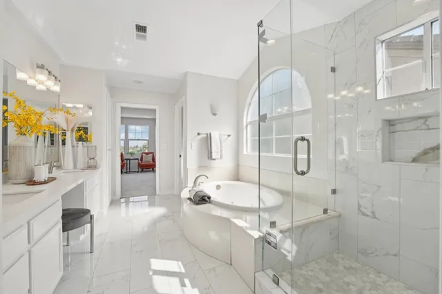 an aerial view of a city with lots of residential buildings