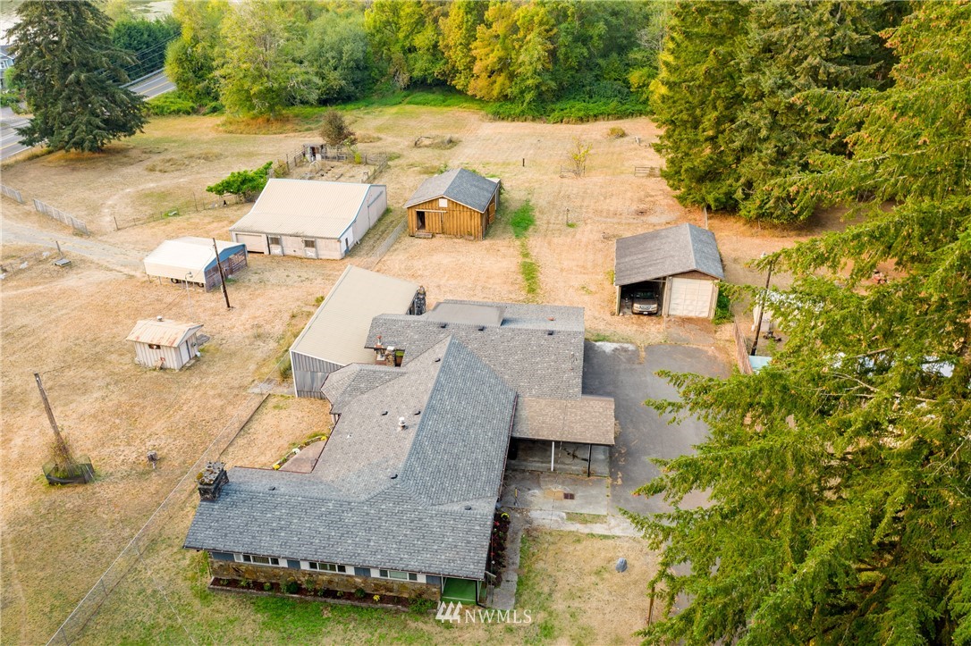 3826 Sapp Road Southwest Olympia, WA 98512 - Photo 38 of 39 an aerial view of a house with swimming pool and porch with seating space