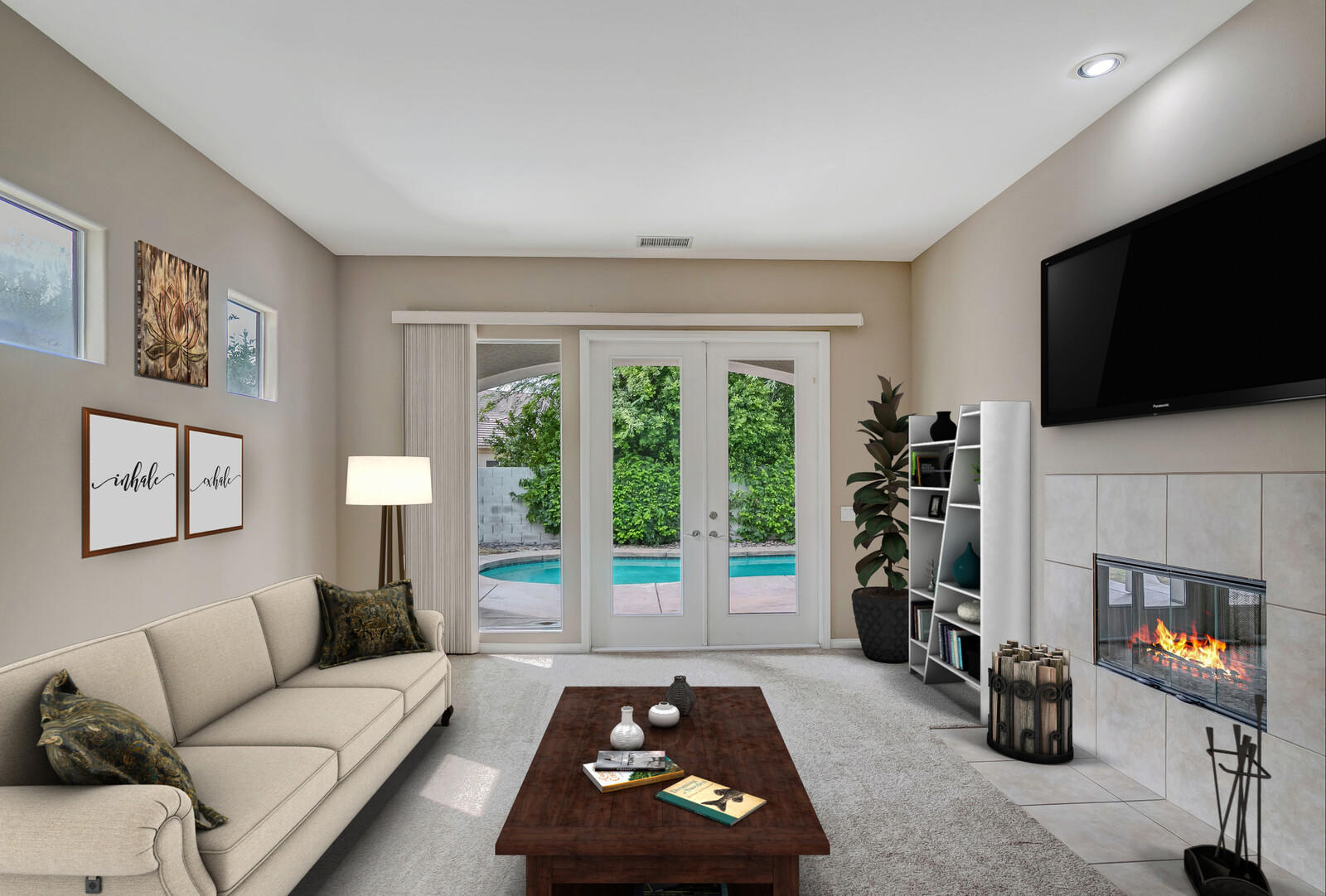 17 Provence Way Rancho Mirage, CA 92270 - Photo 10 of 30 Living room w/fireplace