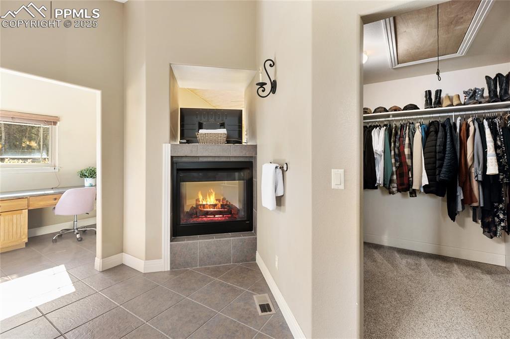 19 Worley Road Divide, CO 80814 - Photo 20 of 31 Plus a walk in closet and a dual sided gas fireplace.
