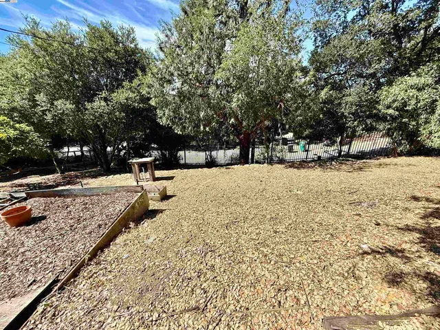 a view of a yard with snow