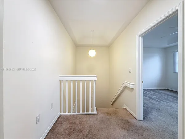 an empty room with entrance