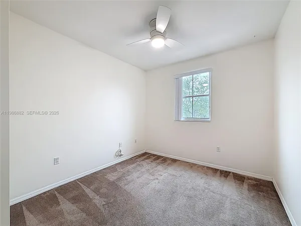 an empty room with a window