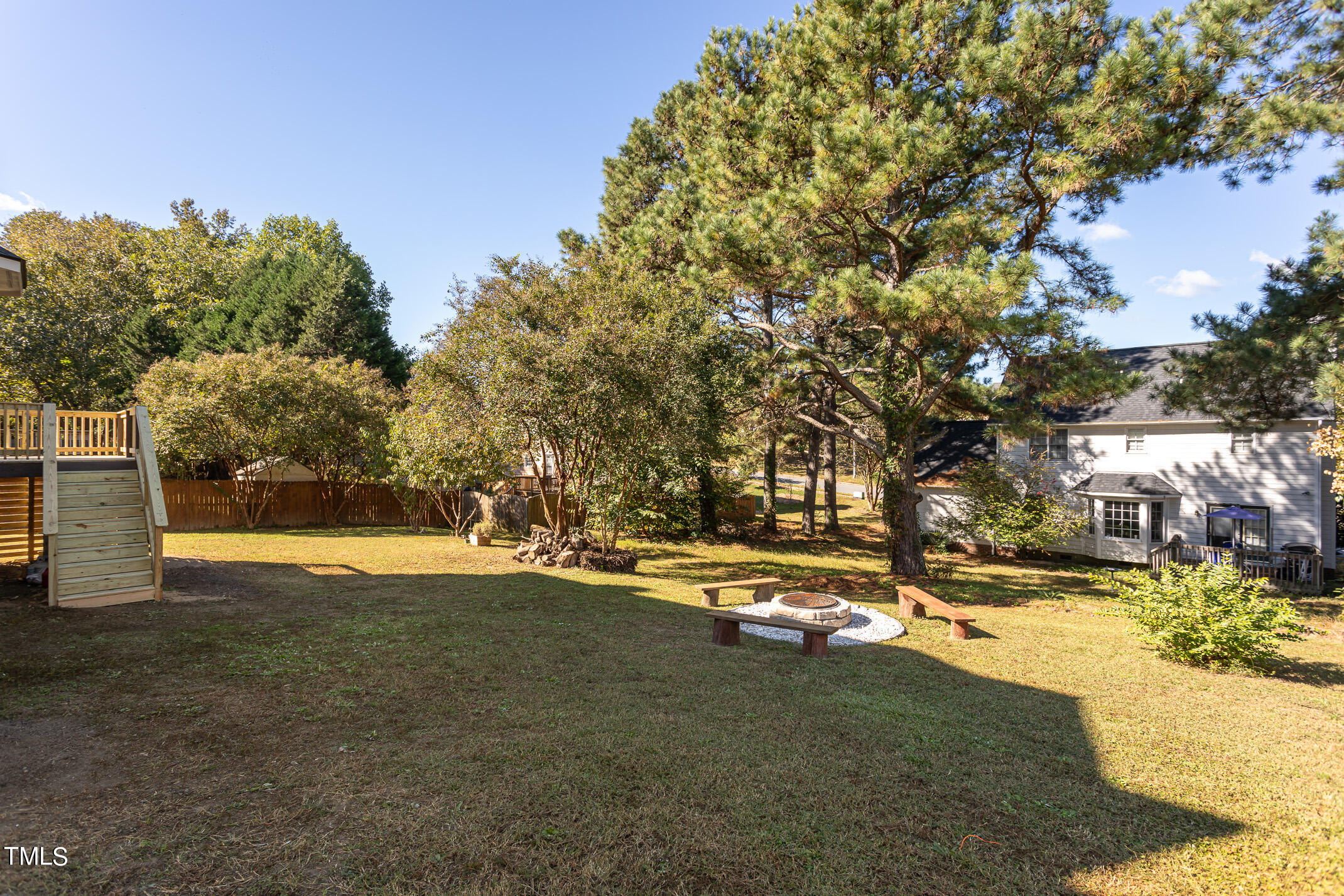 3213 Terrel Mill Road Raleigh, NC 27616 - Photo 19 of 20 Spacious backyard with firepit.