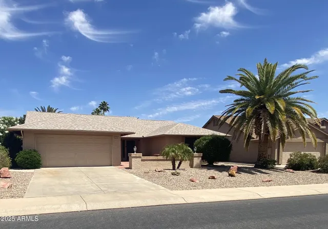 a view of a house with a patio