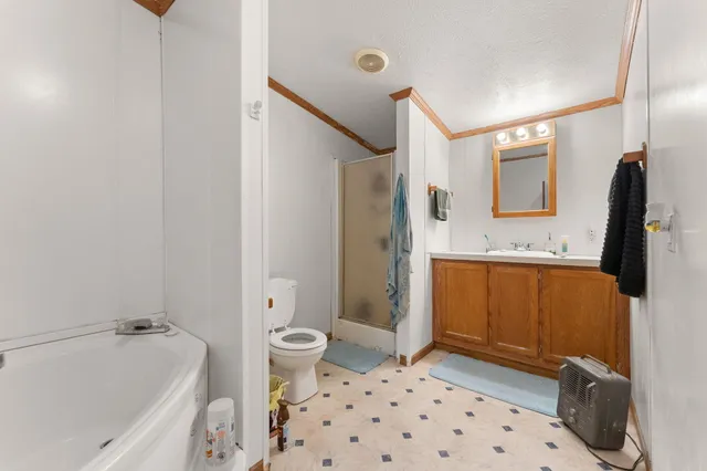 a bathroom with a tub