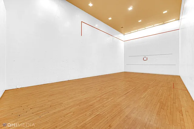 a view of roof deck with open kitchen