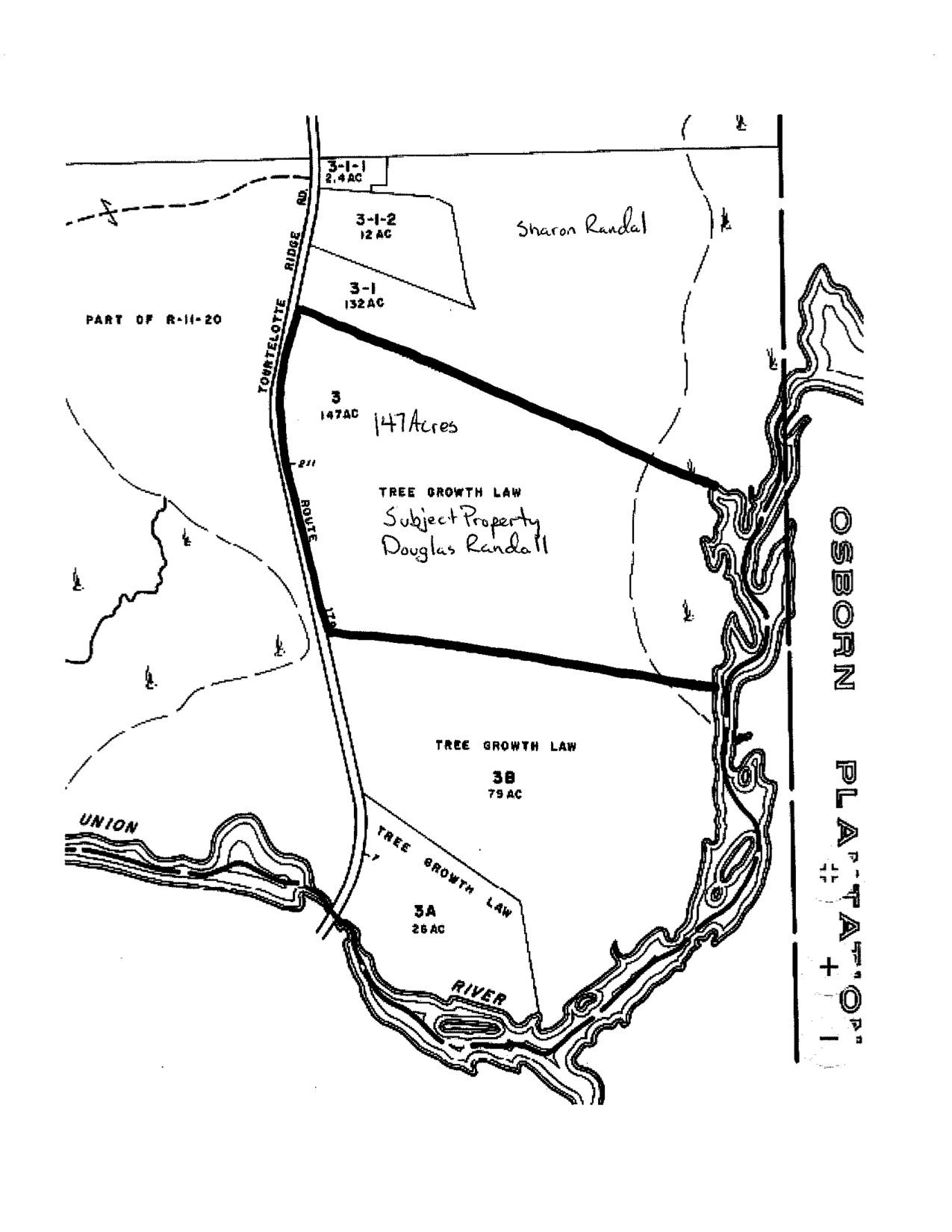 Tourtelotte Ridge Map