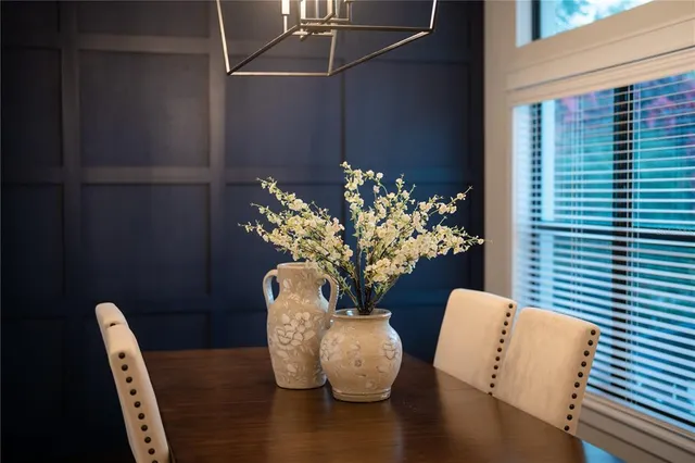 a bedroom with a bed and furniture