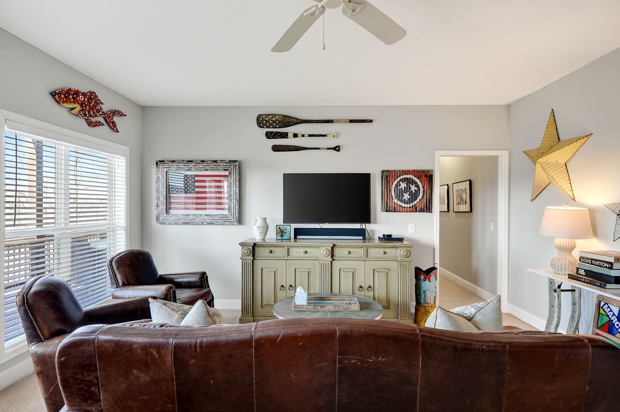 1175 Hutchins Bend Road Sparta, TN 38583 - Photo 43 of 76 a living room with furniture and a flat screen tv