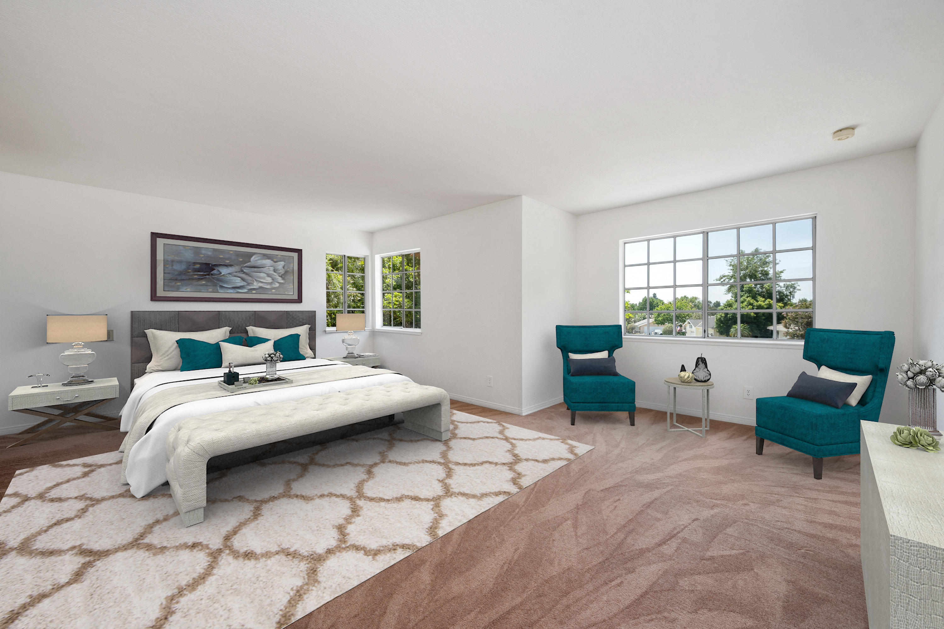 10652 Rathburn Avenue Porter Ranch, CA 91326 - Photo 24 of 61 a bedroom with a bed and a large window