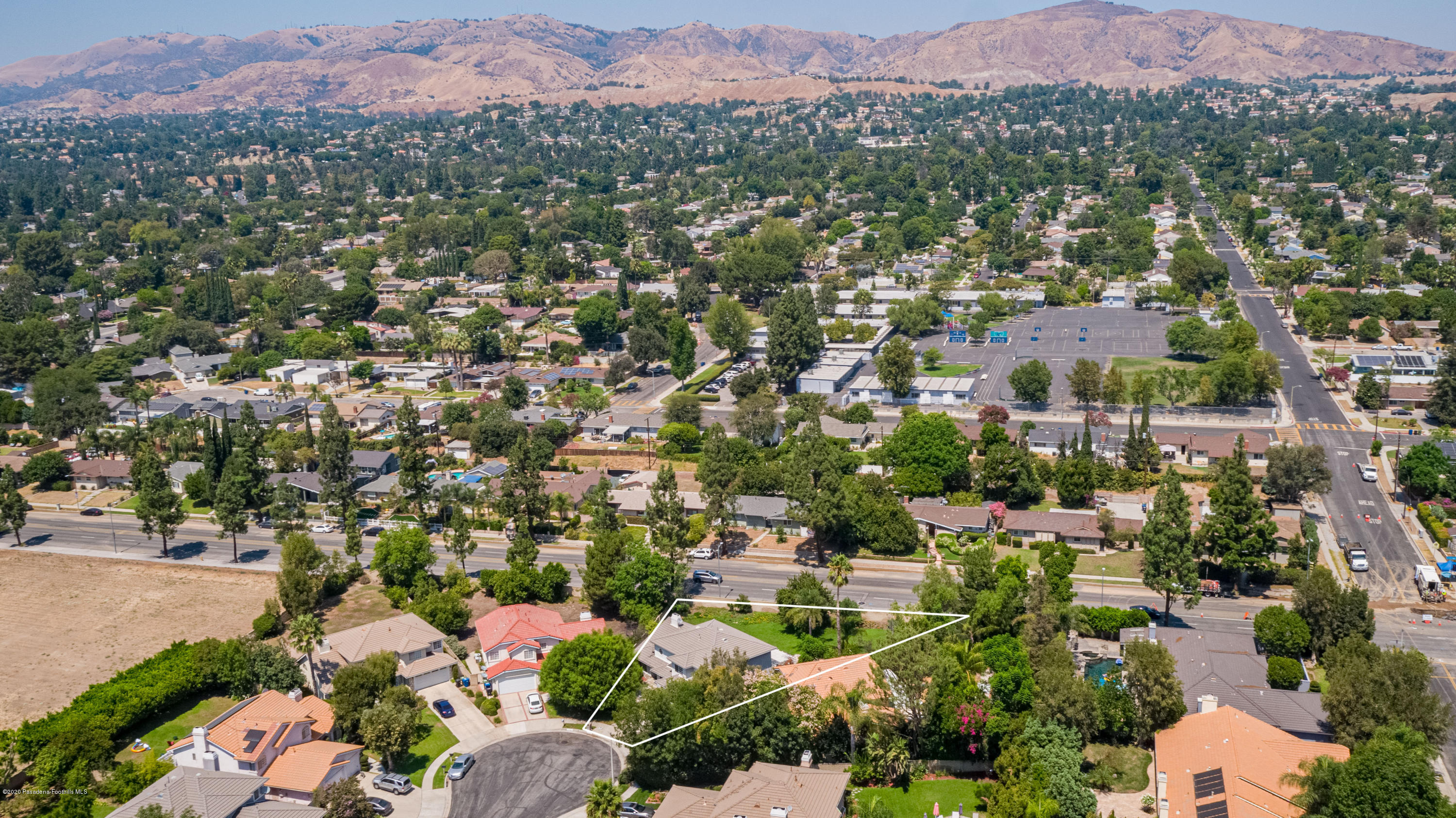 10652 Rathburn Avenue Porter Ranch, CA 91326 - Photo 56 of 61 an aerial view of a city with lots of residential buildings