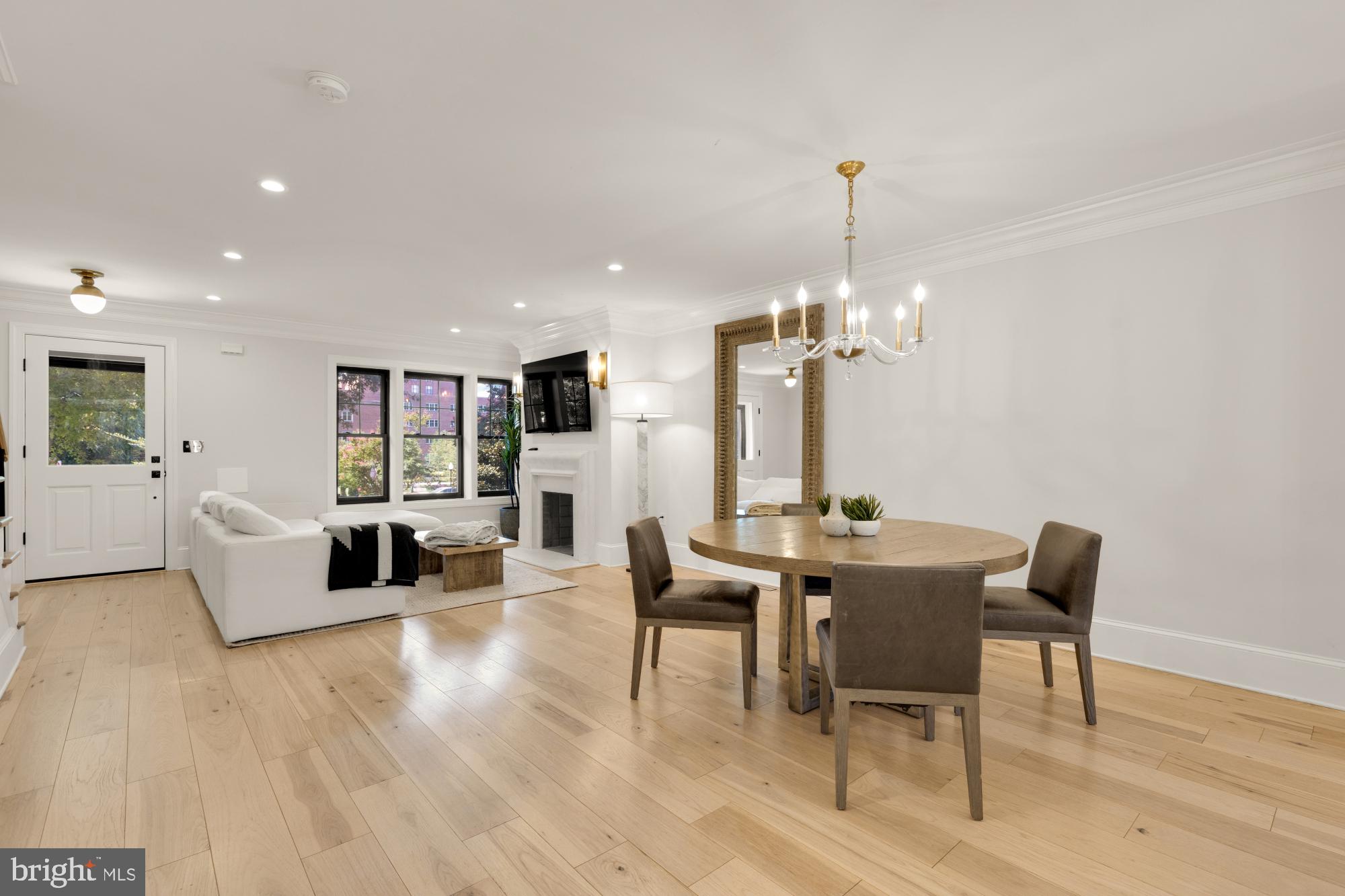 3705 Reservoir Road Northwest Washington, DC 20007 - Photo 7 of 45 a view of a dining room with furniture window and wooden floor