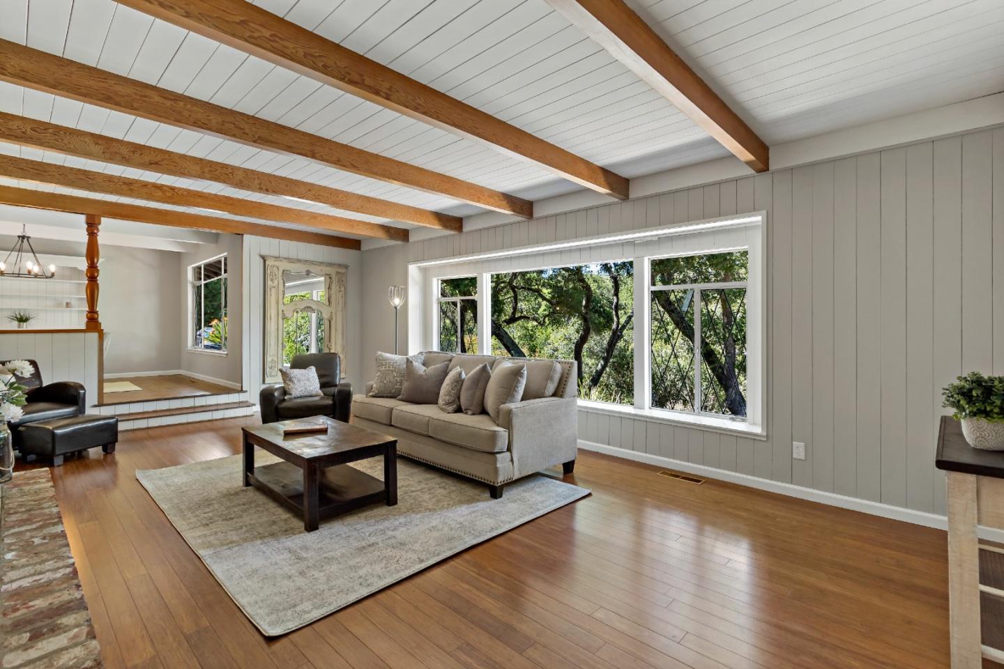 335 Harcross Road Woodside, CA 94062 - Photo 11 of 72 a living room with furniture and a large window