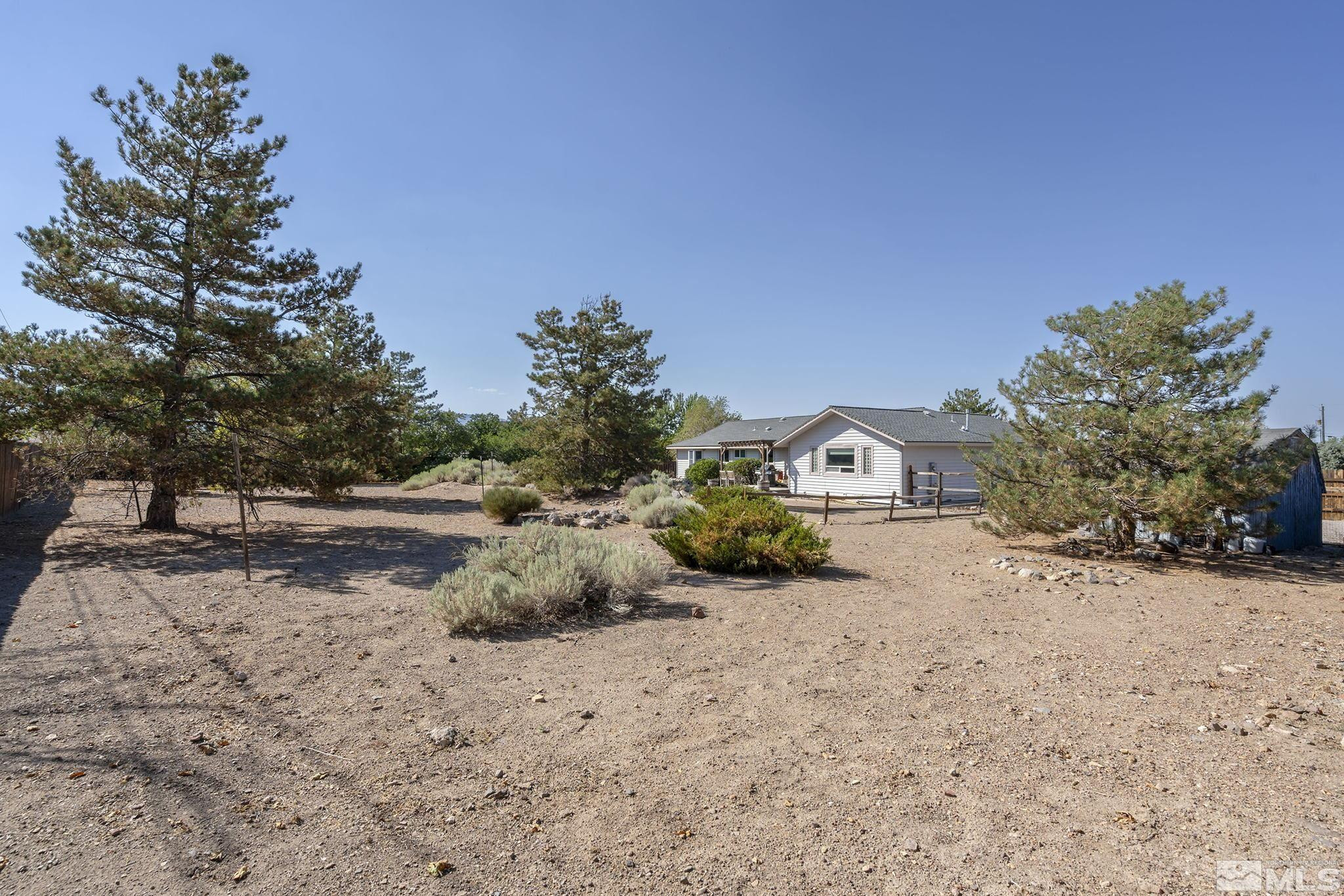 1090 Lavender Way Reno, NV 89521 - Photo 19 of 22 a view of a dry yard with large trees