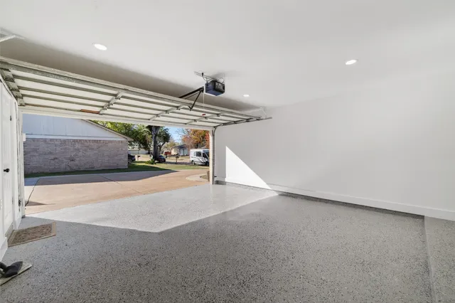 an outdoor space with garden view