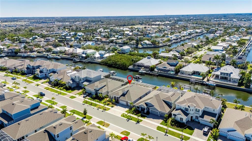 994 Signet Drive Apollo Beach, FL 33572 - Photo 80 of 98 an aerial view of a house with a lake view