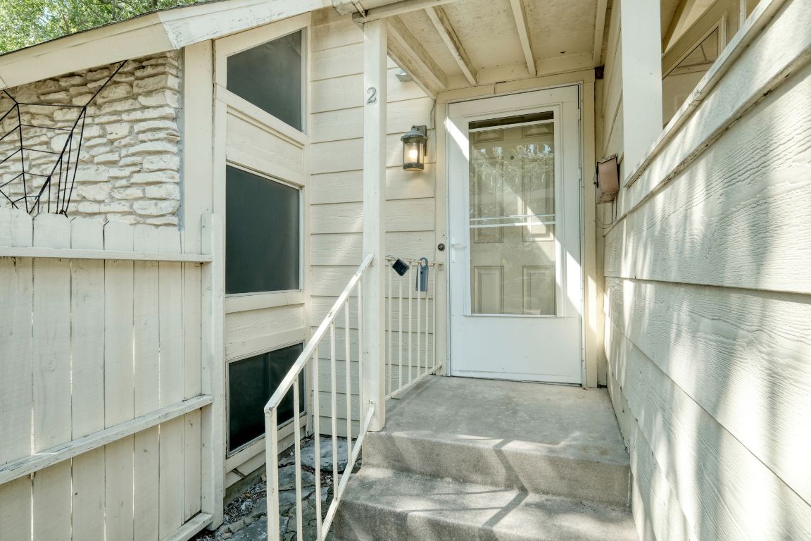 2711 St Edwards Circle, Unit 2 Austin, TX 78704 - Photo 2 of 17 Property entrance featuring stone siding