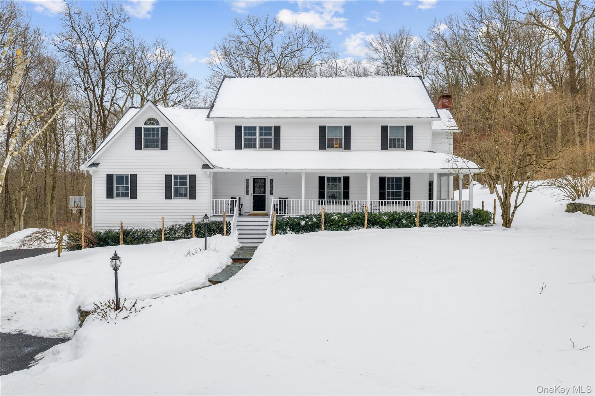 14 Adams Farm Road Katonah, NY 10536 - Photo 3 of 47 Bluestone walkway and lemonade front porch
