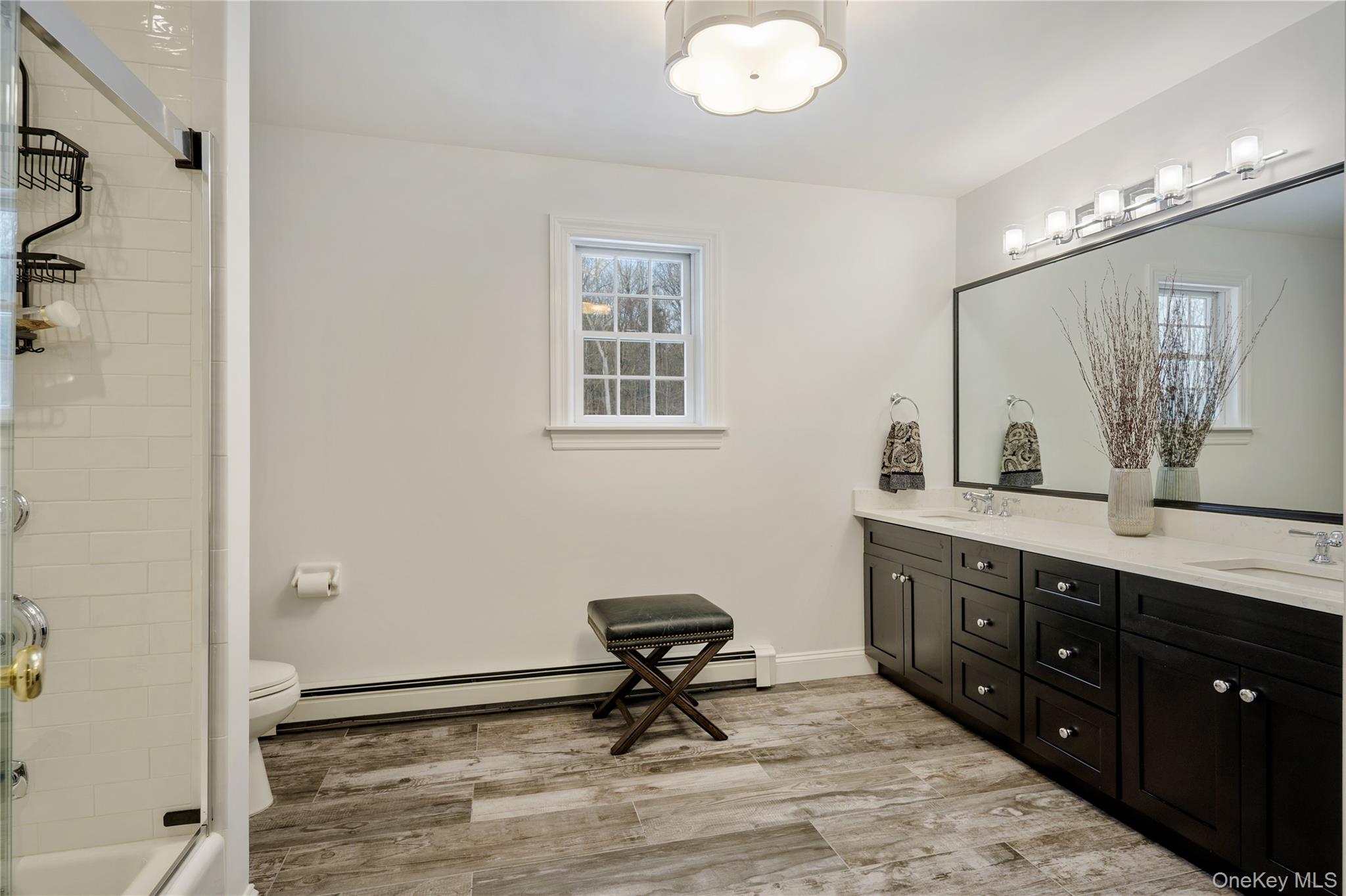 14 Adams Farm Road Katonah, NY 10536 - Photo 38 of 47 Renovated large Hall Bath, dual sinks, large storage vanity, full tub