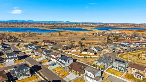an aerial view of residential building with outdoor space