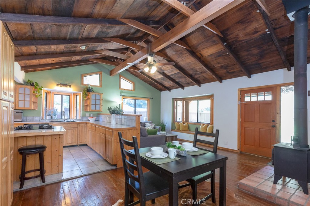 31311 Silverado Canyon Road Silverado, CA 92676 - Photo 16 of 37 a kitchen with a table and chairs in it