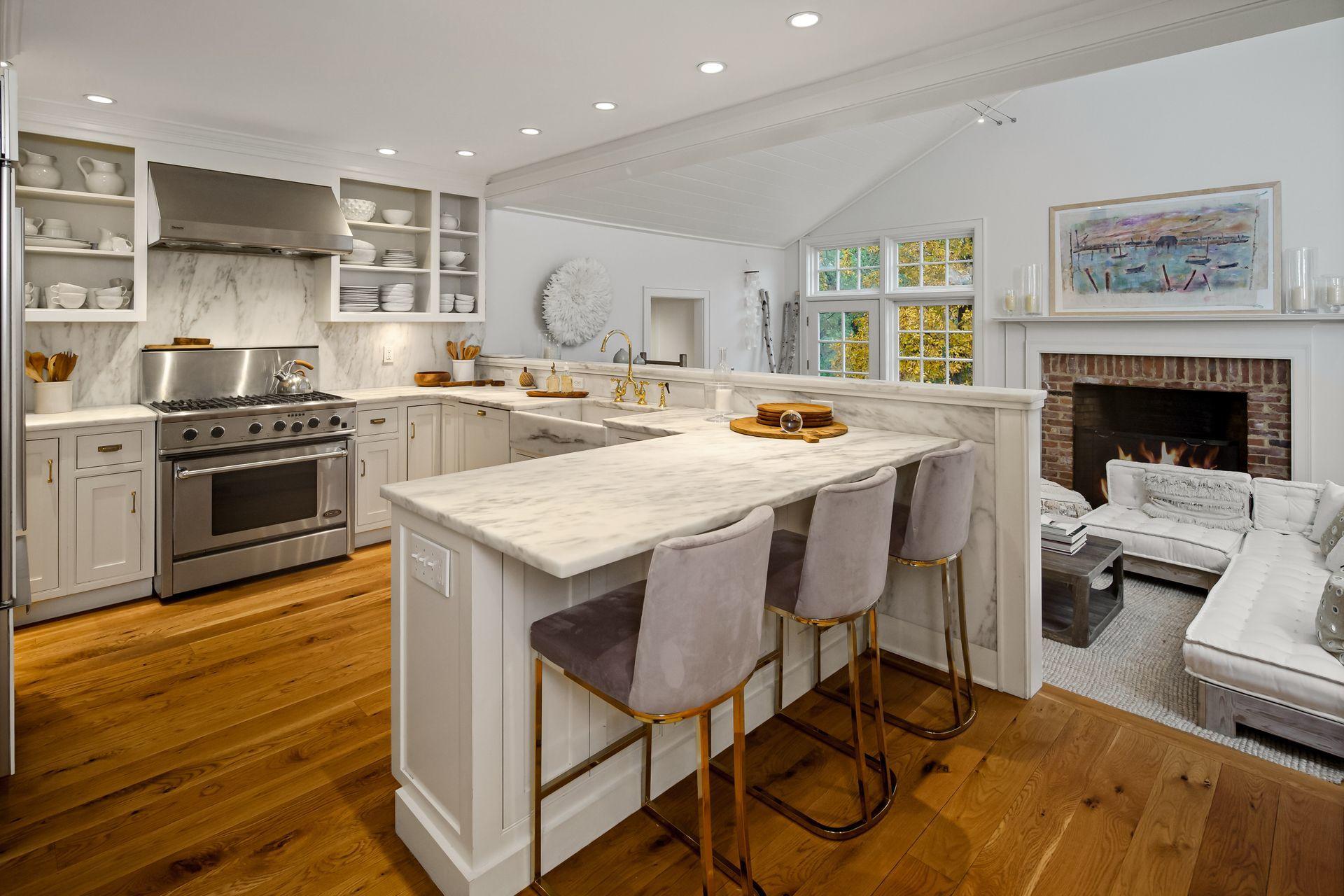 33 Tory Hole Road Darien, CT 06820 - Photo 12 of 51 a view of kitchen with sink stove and refrigerator