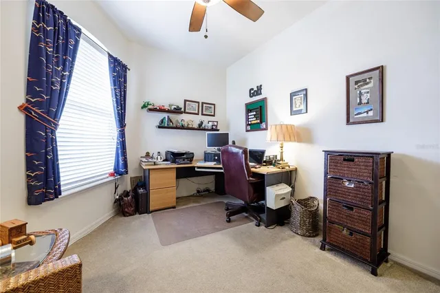 a room with furniture and a window