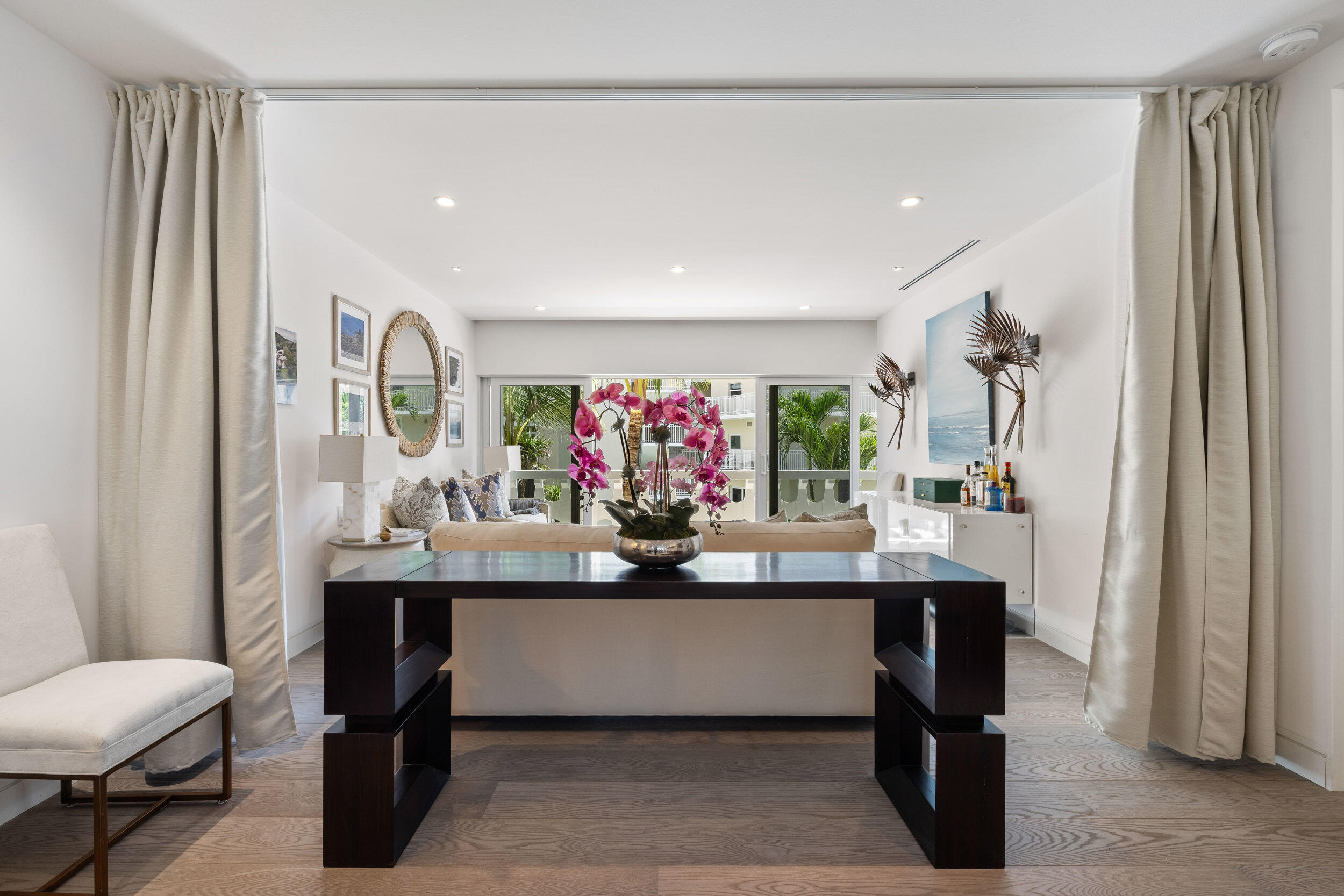 300 South Ocean Boulevard, Unit 3F Palm Beach, FL 33480 - Photo 9 of 27 a view of a dining room with furniture and window