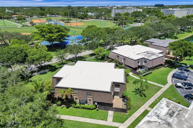 an aerial view of a city with lots of residential buildings