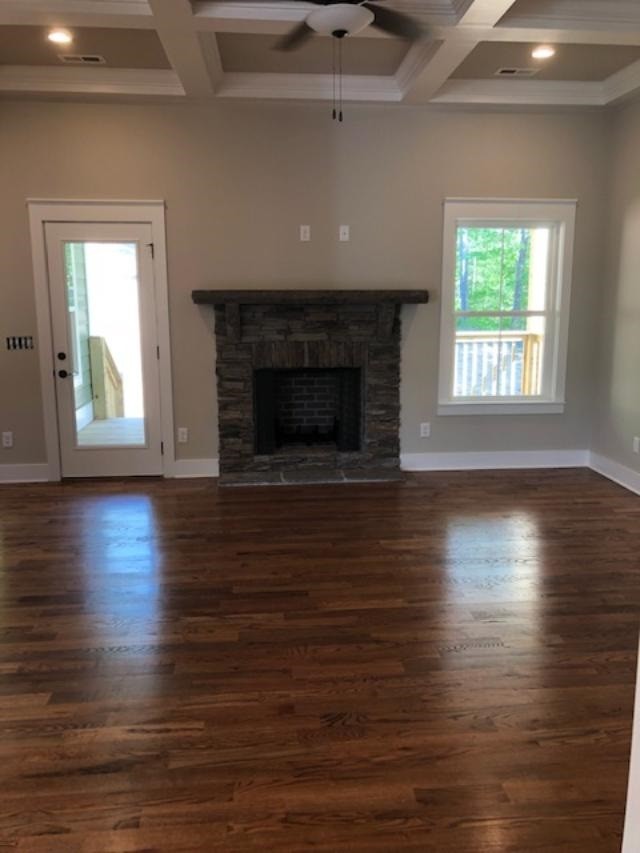 840 Van Davis Road Georgetown, TN 37336 - Photo 6 of 38 an empty room with wooden floor fireplace and windows