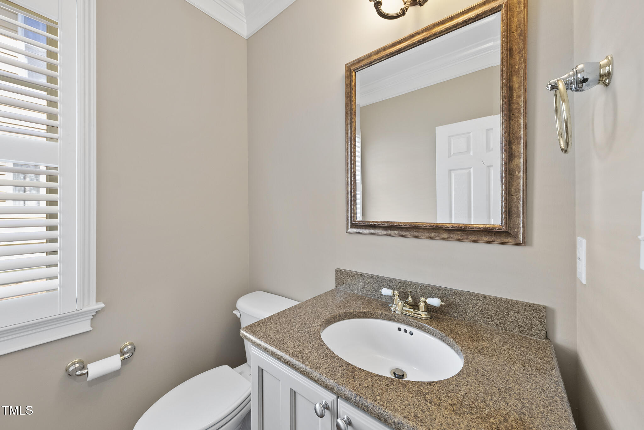 12257 Beestone Lane Raleigh, NC 27614 - Photo 50 of 59 a bathroom with a granite countertop sink toilet and mirror