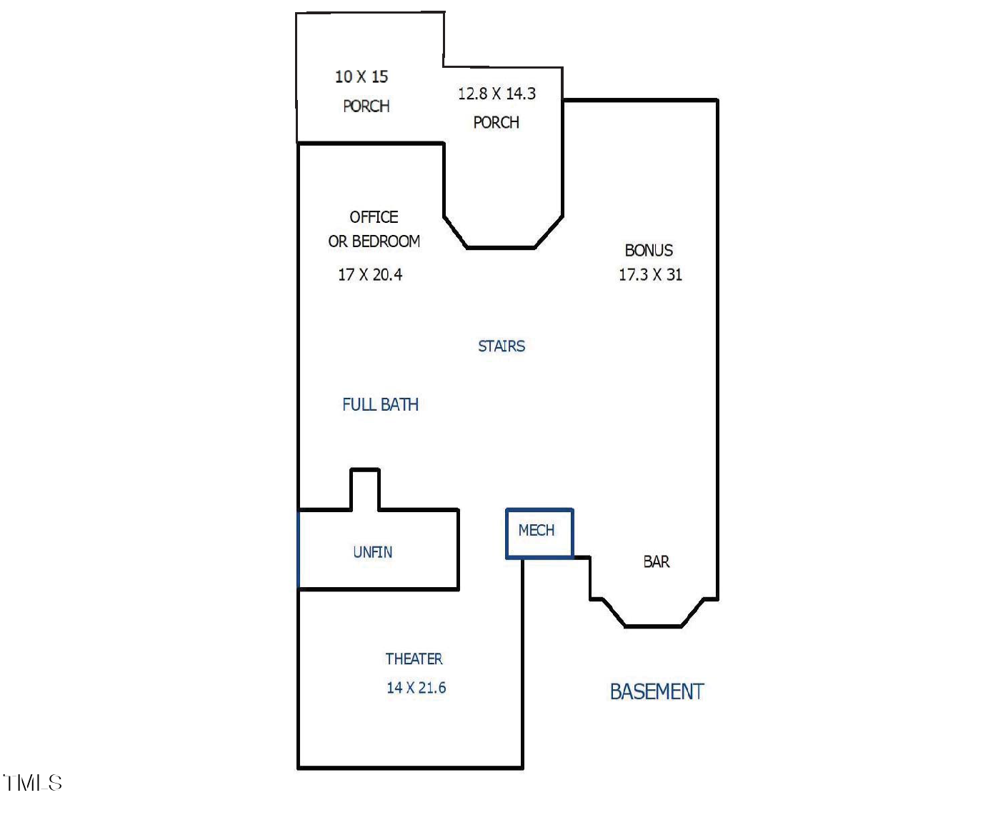 12257 Beestone Lane Raleigh, NC 27614 - Photo 59 of 59 a picture of a floor plan