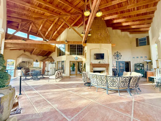 a view of an ocean with beach