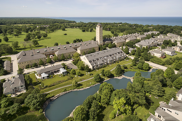 124 Ronan Road Highwood, IL 60040 - Photo 25 of 25 an aerial view of ocean with residential house and lake view