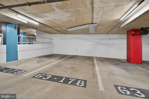 a view of a garage