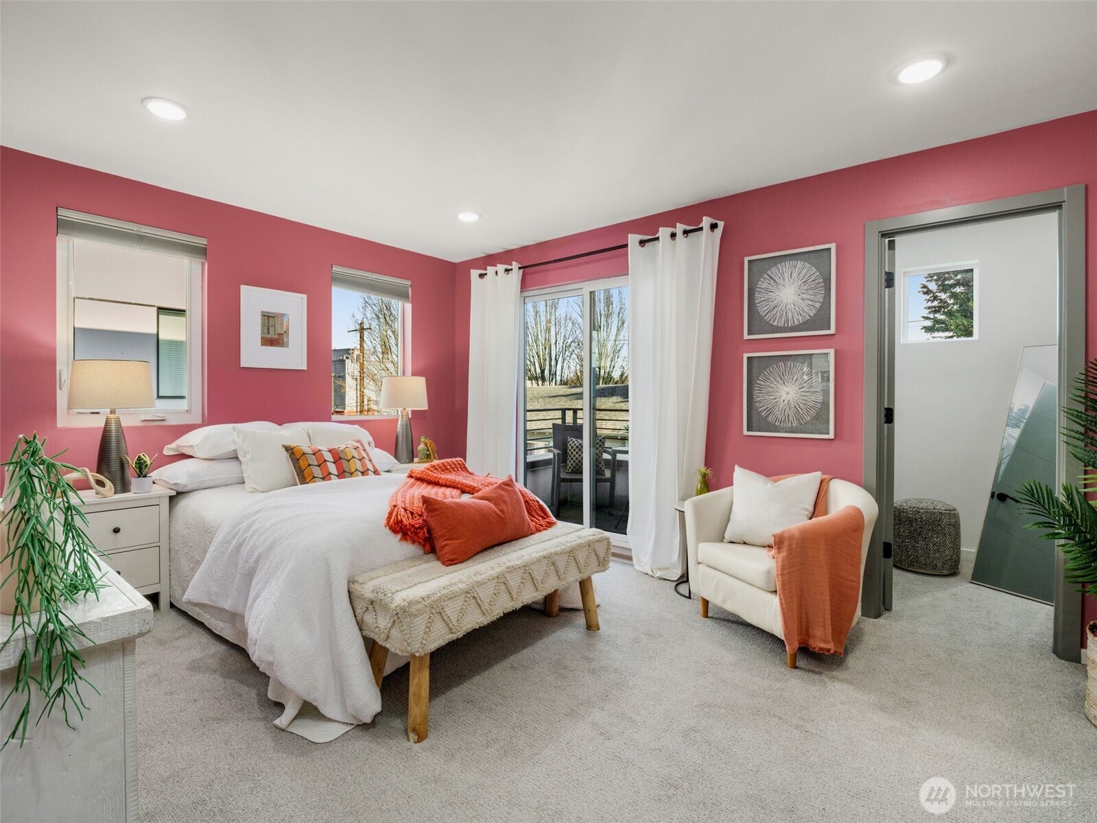 541 South Cloverdale Street, Unit B Seattle, WA 98108 - Photo 17 of 29 a spacious bedroom with a bed and a couch