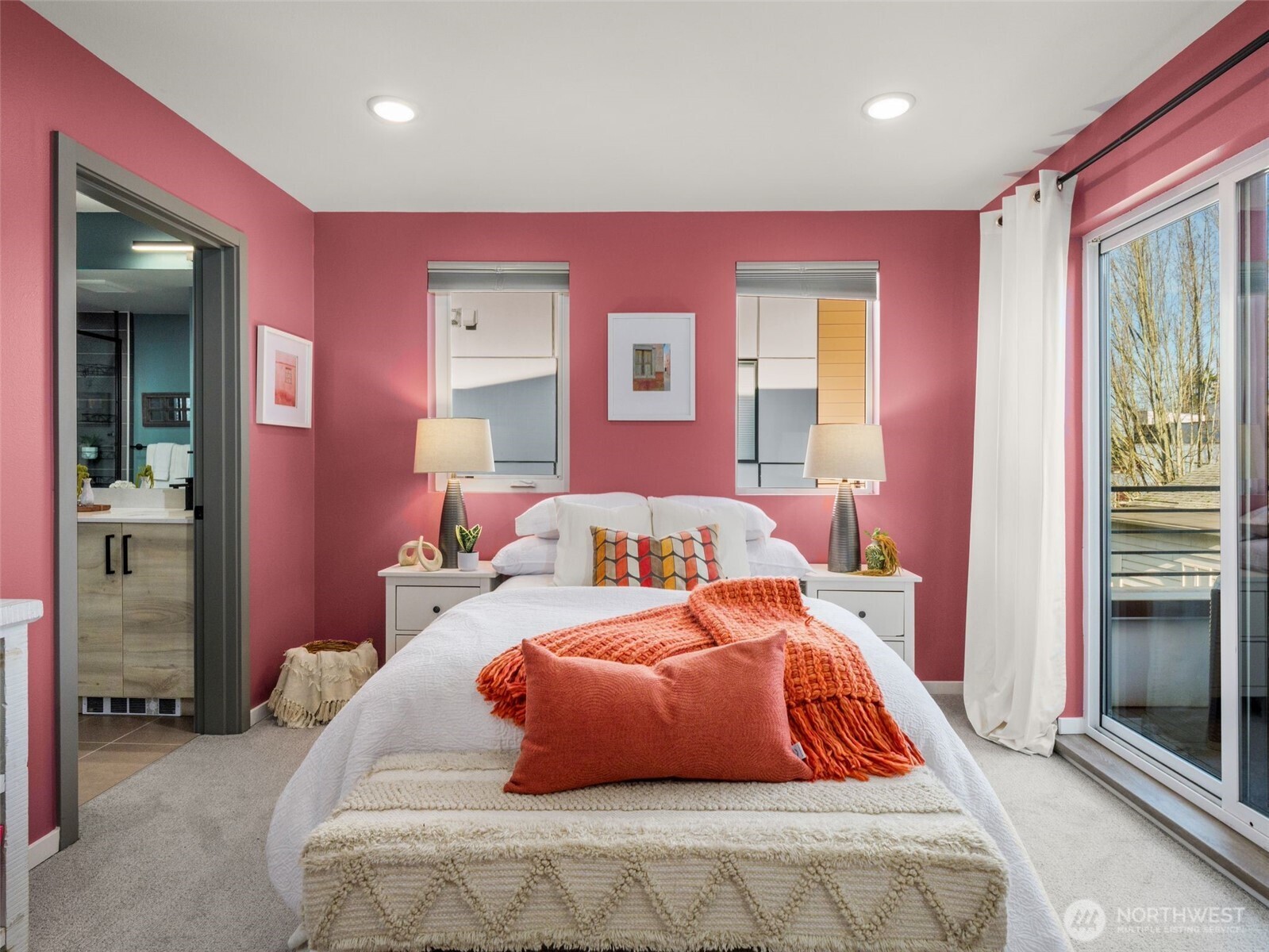 541 South Cloverdale Street, Unit B Seattle, WA 98108 - Photo 18 of 29 a bedroom with a bed and wooden floor