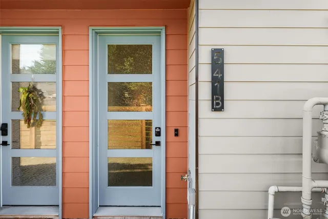 a view of front door