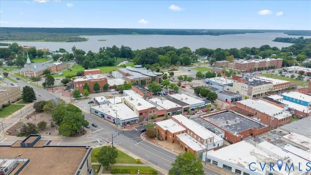 an aerial view of a city