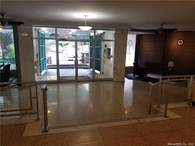 a view of a bathtub in a balcony