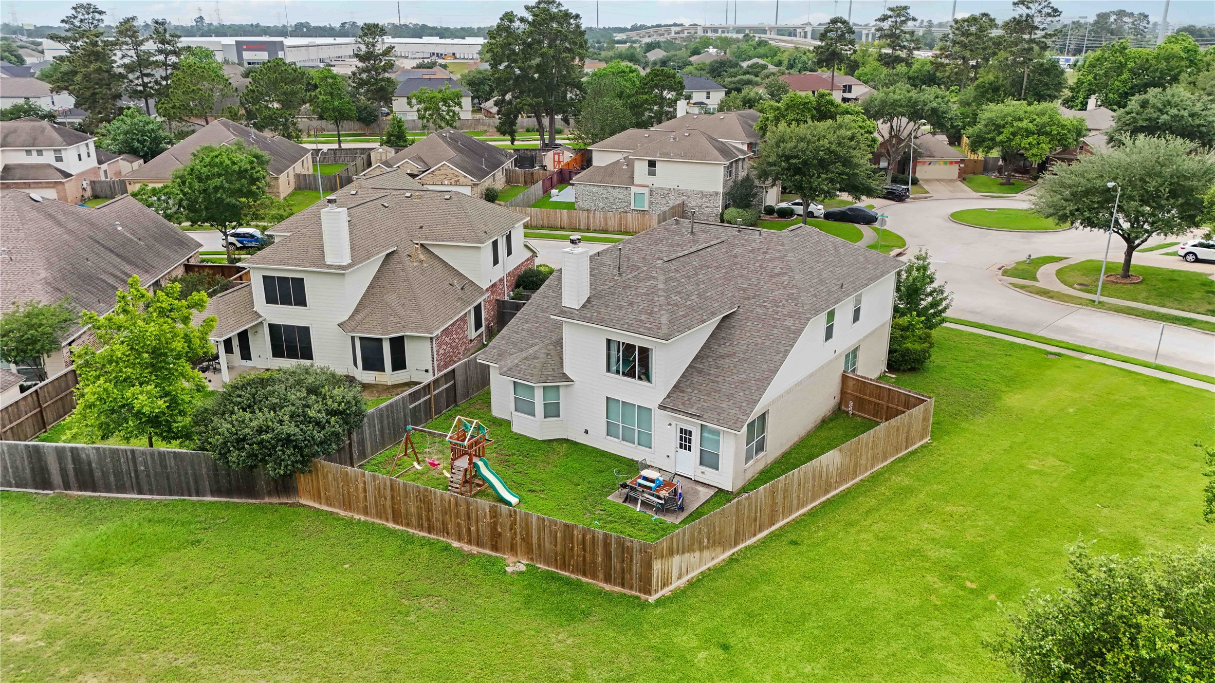 803 Northridge Terrace Lane Spring, TX 77373 - Photo 40 of 42 an aerial view of a house with a big yard