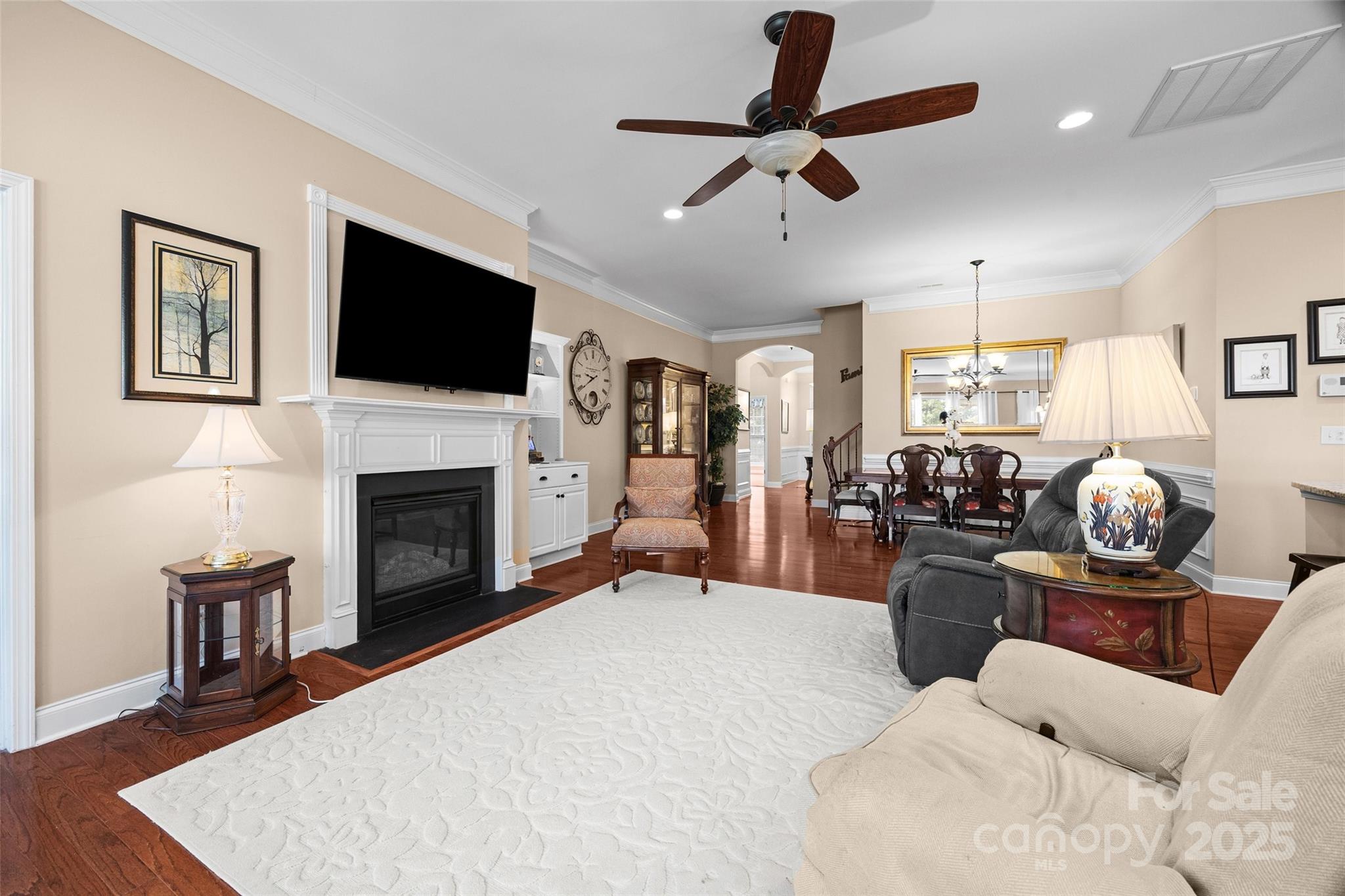 1617 Fig Branch Road Clover, SC 29710 - Photo 13 of 33 a living room with furniture fireplace and flat screen tv