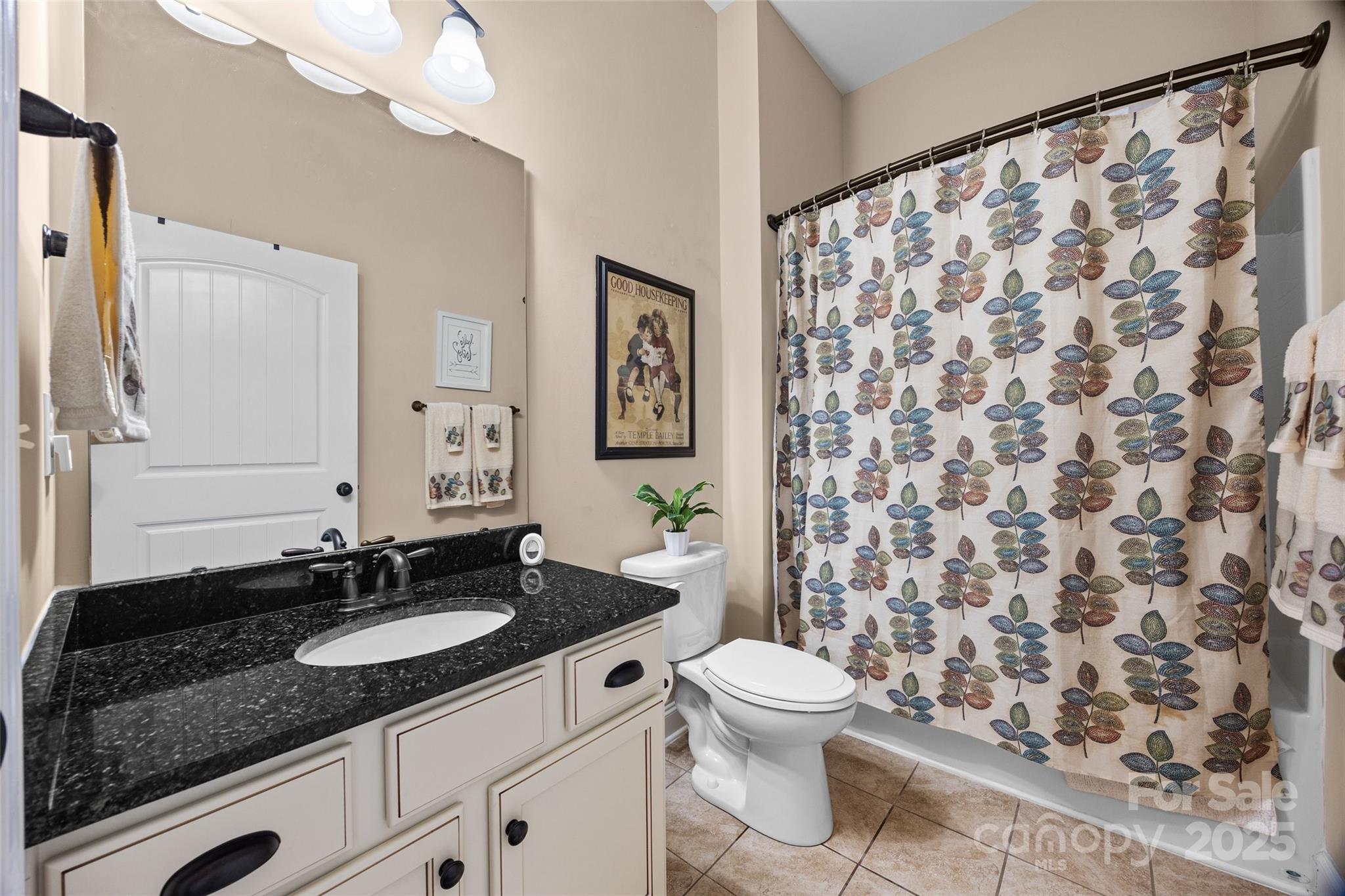 1617 Fig Branch Road Clover, SC 29710 - Photo 8 of 33 a bathroom with a granite countertop sink and a mirror