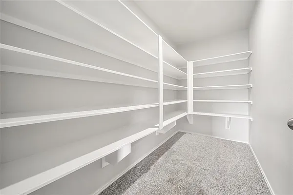a view of a room with empty racks