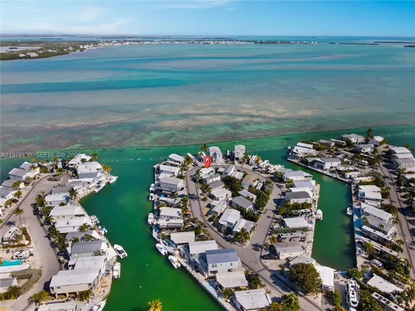 a aerial view of a house with a garden