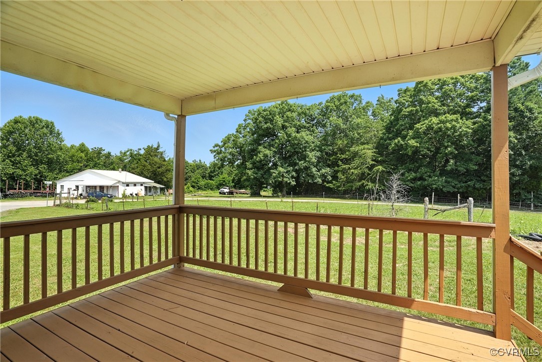 1822 Baughan Road Meherrin, VA 23954 - Photo 26 of 50 a view of balcony with wooden floor